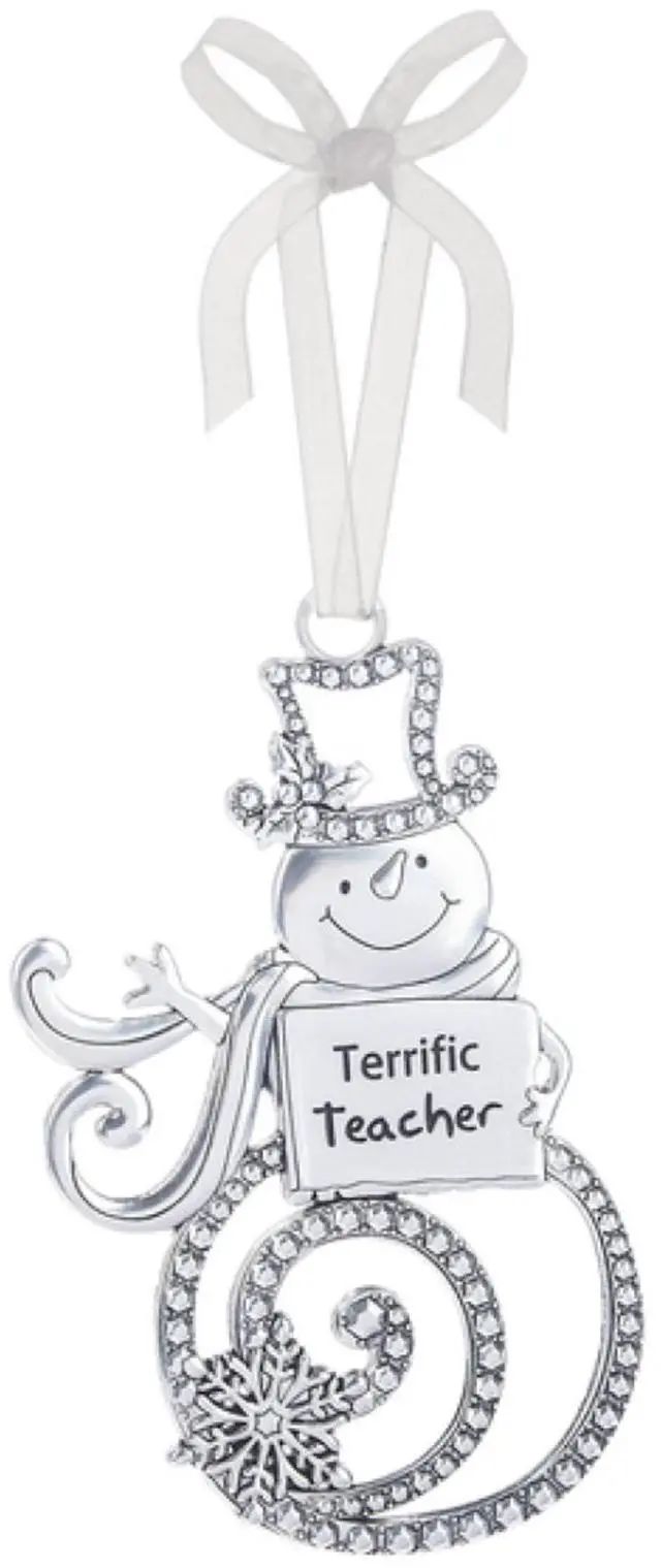 Main image of Ganz Ornament - Terrific Teacher - Silver