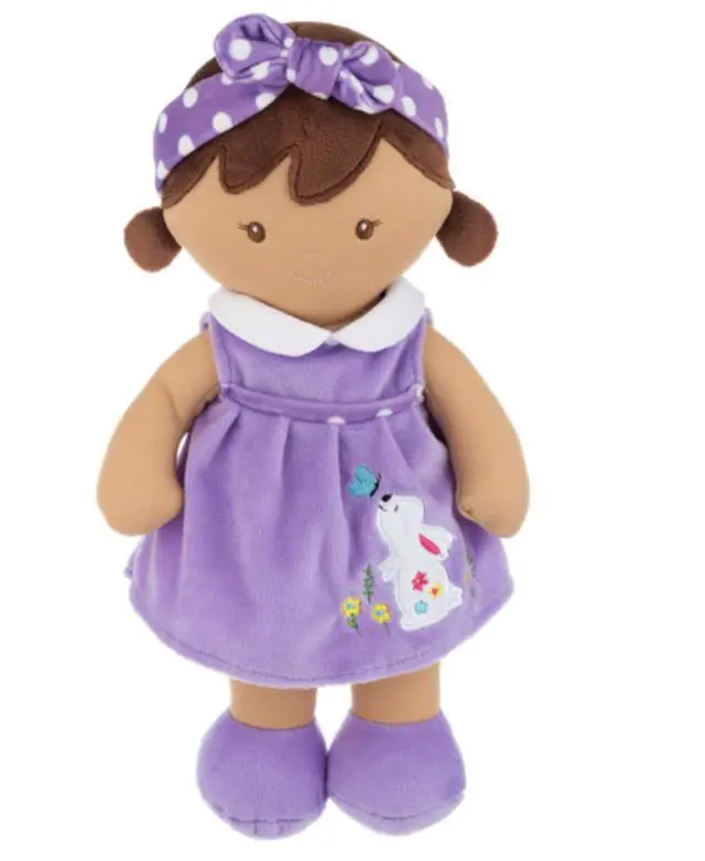 Alt view image 2 of 3 - Baby Ganz Tulip Baby Doll with Purple Outfit Plush Stuffed Animal, 12.5"