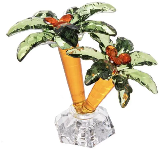 Main image of Ganz Acrylic Palm Tree with Coconuts Figurine, 3" high