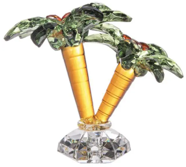 Alt view image 2 of 4 - Ganz Acrylic Palm Tree with Coconuts Figurine, 3" high