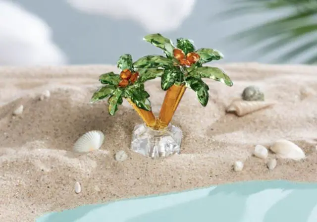Alt view image 4 of 4 - Ganz Acrylic Palm Tree with Coconuts Figurine, 3" high