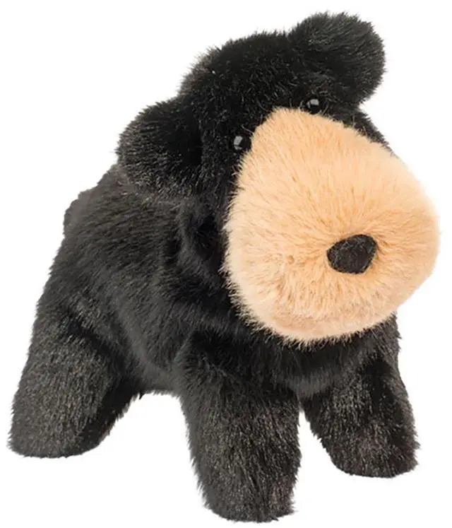 Main image of Douglas Toys Brad Black Bear Muzzle Plush Stuffed Animal Toy, 7" long