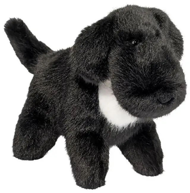 Main image of Douglas Toys Linda Black Lab Mix Muzzle Plush Stuffed Animal Toy, 6" long