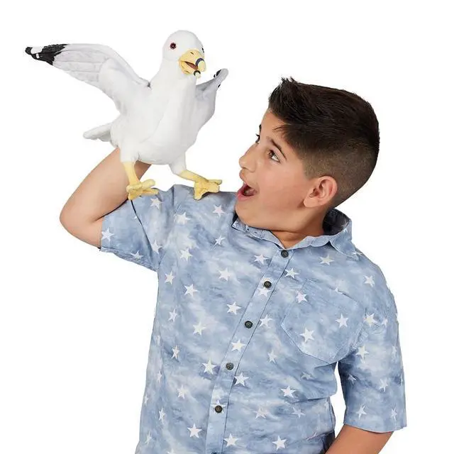 Alt view image 4 of 4 - Folkmanis Gull Hand Puppet