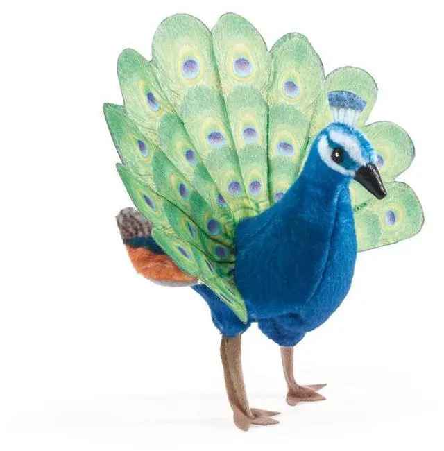 Alt view image 2 of 4 - Folkmanis Mini Peacock Finger Puppet