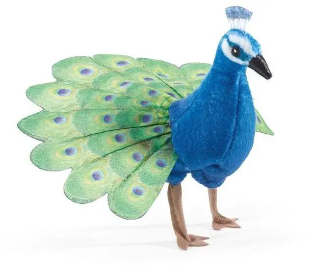 Alt view image 4 of 4 - Folkmanis Mini Peacock Finger Puppet