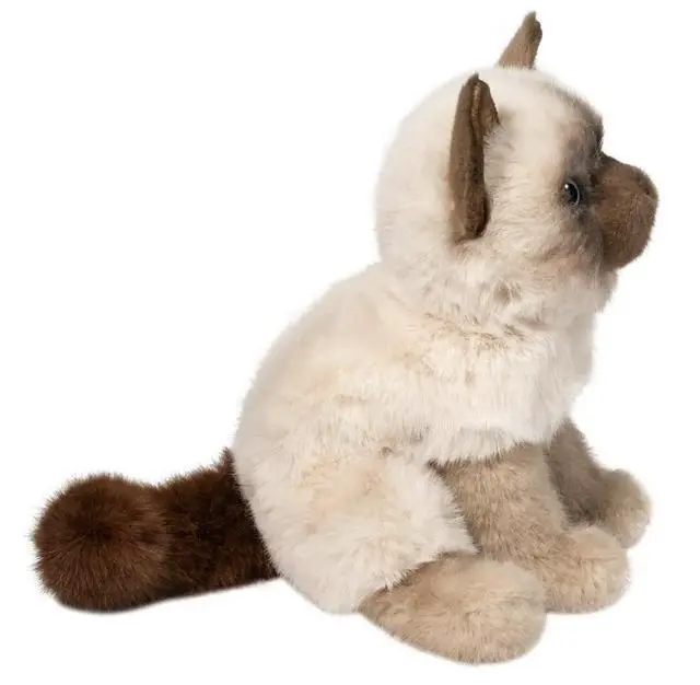 Alt view image 3 of 3 - Douglas Cuddle Toys Fu Siamese Cat Plush Stuffed Animal, 9" tall sitting