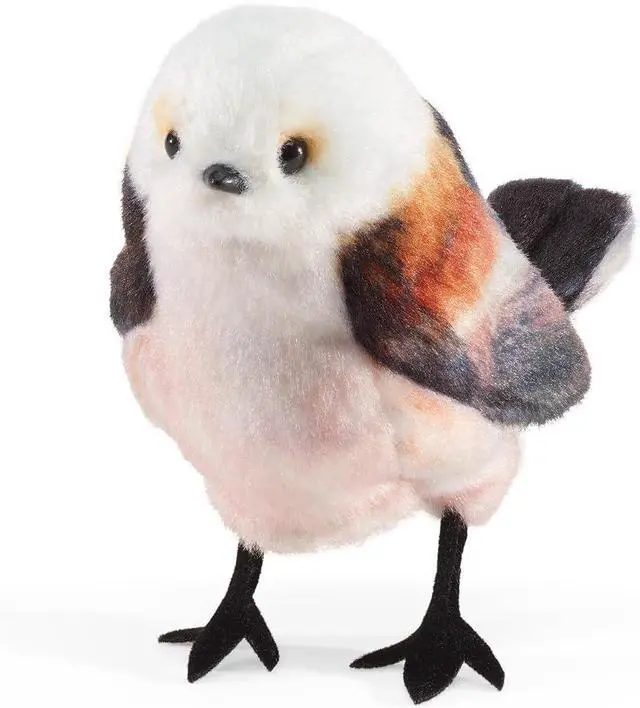 Alt view image 4 of 4 - Folkmanis Mini Long-Tailed Tit Finger Puppet