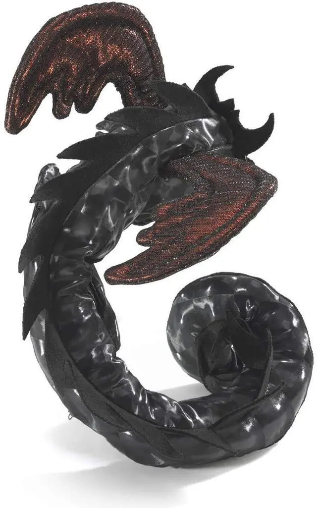 Alt view image 3 of 3 - Folkmanis Midnight Dragon Wristlet Finger Puppet, 12"