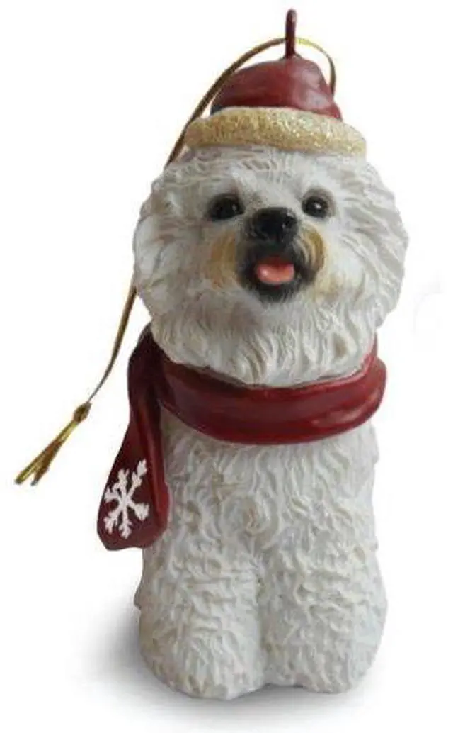 Main image of Littlegifts Bichon Frise Snowflake Scarf Dog Holiday Christmas Ornament