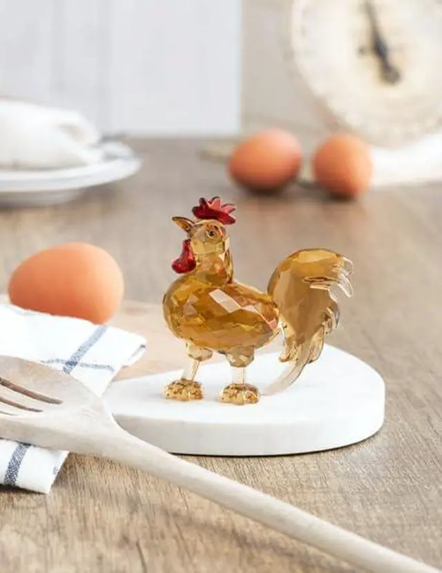 Alt view image 3 of 3 - Ganz Crystal Expressions Decorative Rooster Figurine, Faceted Design, 3.5" high