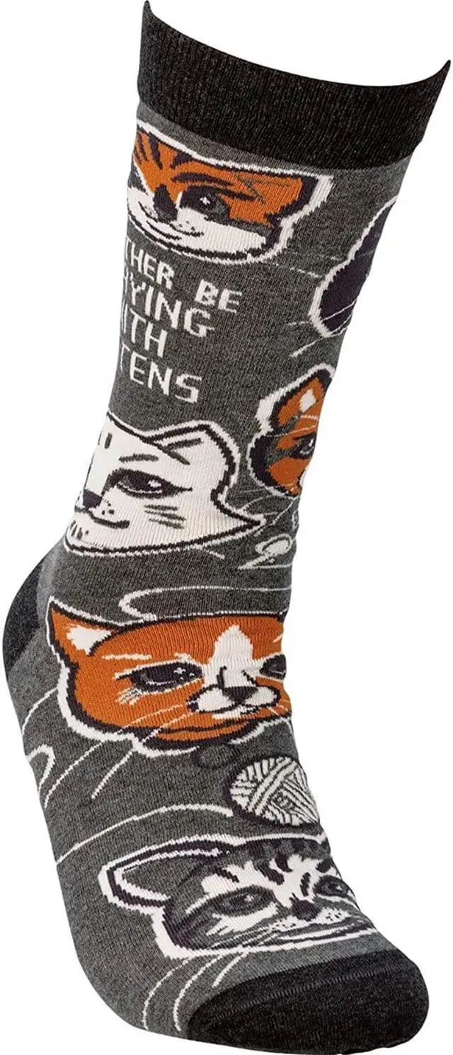 Alt view image 2 of 4 - Primitives by Kathy 113095 I'd Rather Be Playing with Kittens Socks