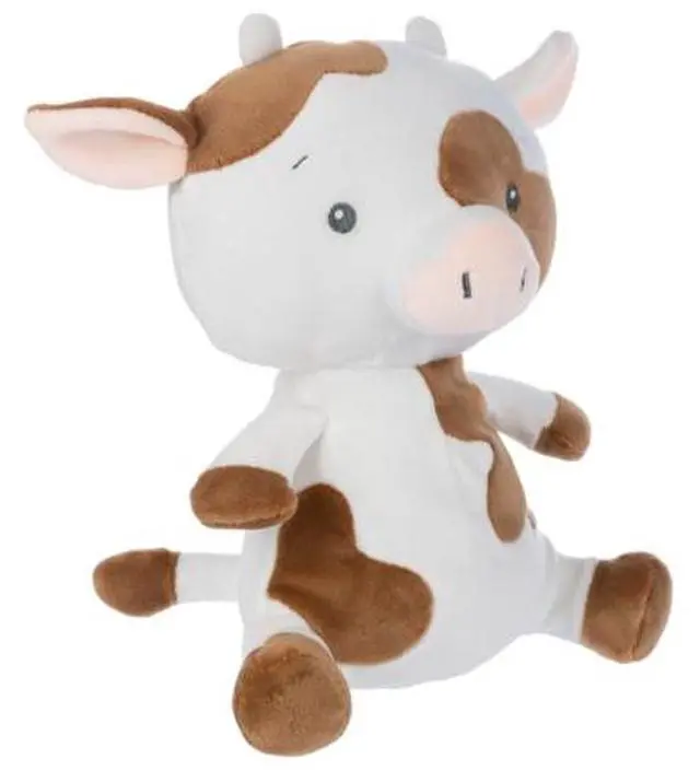 Alt view image 3 of 3 - Baby Ganz Cuddle-Me Brown & White Cow with Rattle Plush Stuffed Animal Toy, 9"