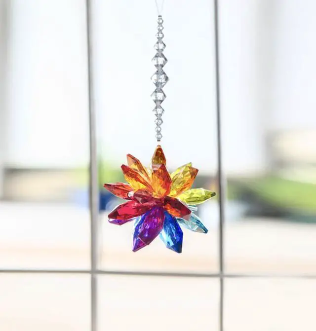 Alt view image 3 of 3 - Crystal Expressions Ganz Rainbow Starburst Ornament, ACRY-247, 7" long