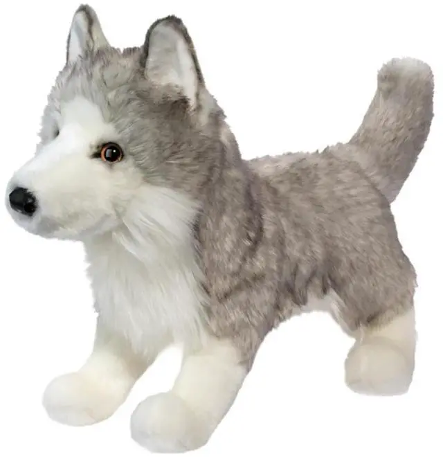 Main image of Douglas Toys Shadow White Wolf Plush Stuffed Animal Toy 15"