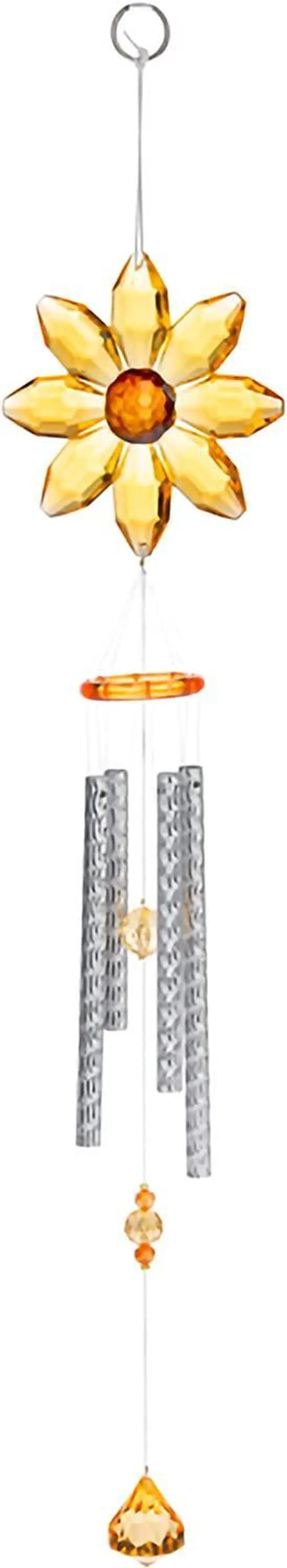 Main image of Ganz ACRY-990 Sunflower Floral 20.5 x 4.5 Inches Acrylic Crystal Wind Chime