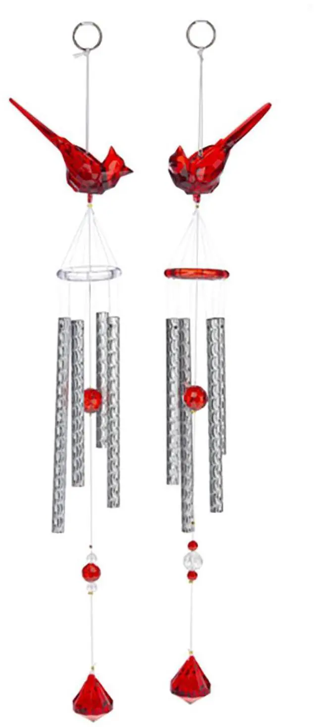 Main image of Ganz Crystal Expressions Cardinal Wind Chimes, Acrylic, 1 Randomly Chosen