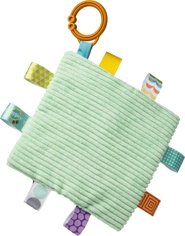 Alt view image 2 of 2 - Taggies Crinkle Me Activity Toy w/ Squeaker and Tags, 6 in, Yellow Dunkin Duck