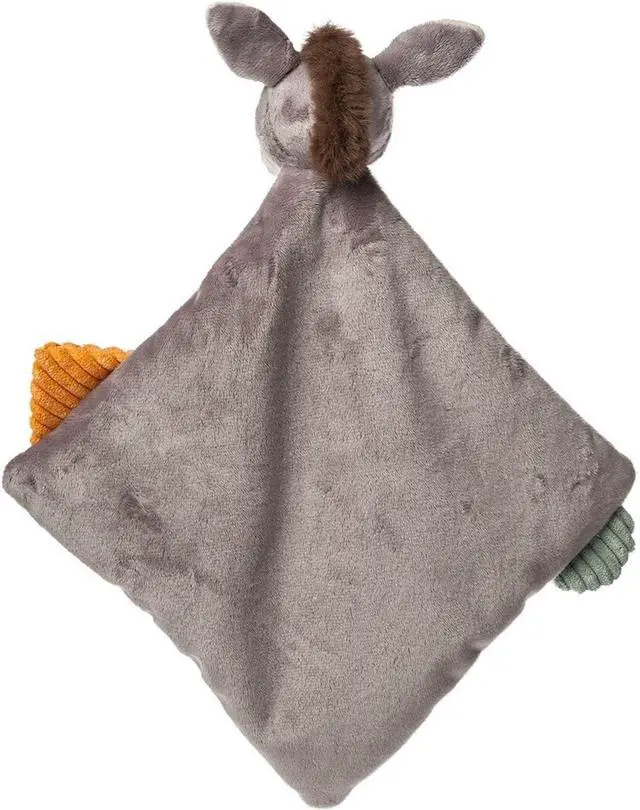 Alt view image 3 of 3 - Taggies Charcter Blanket Plush Soft Snuggle Toy w/Tags, 12-Inches, Dusty Donkey