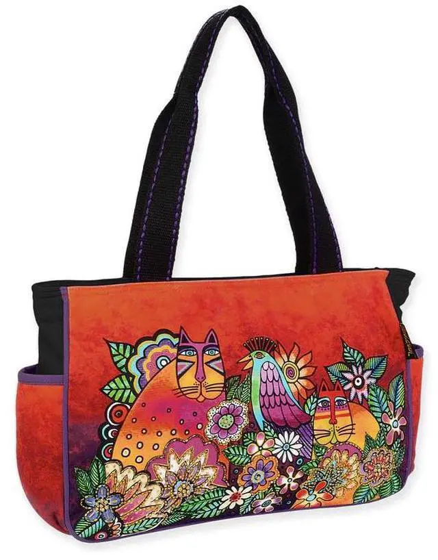 Alt view image 3 of 3 - Sun'N'Sand Laurel Burch Large Chant D'Oiseau Medium Tote Bag, 15" x 4" x 10"
