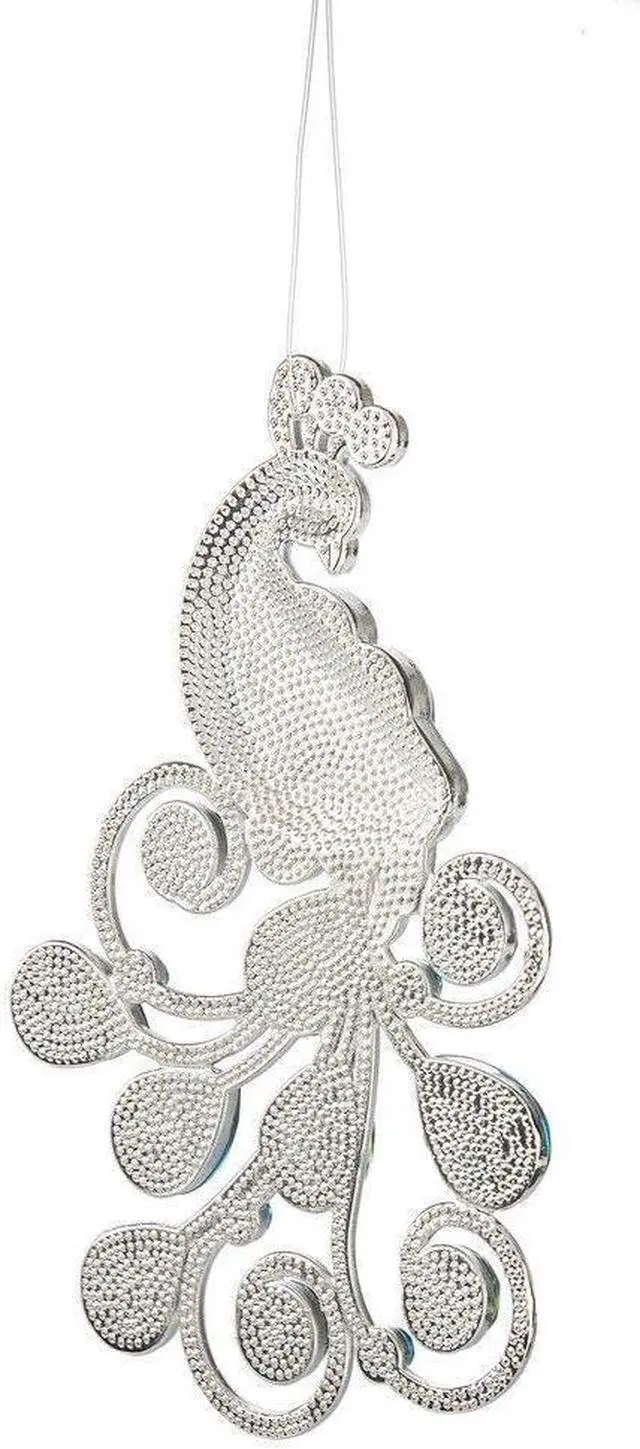 Alt view image 3 of 4 - Ganz Acrylic Elegant Peacock Ornament 4.5in ACRY-545 (Green)
