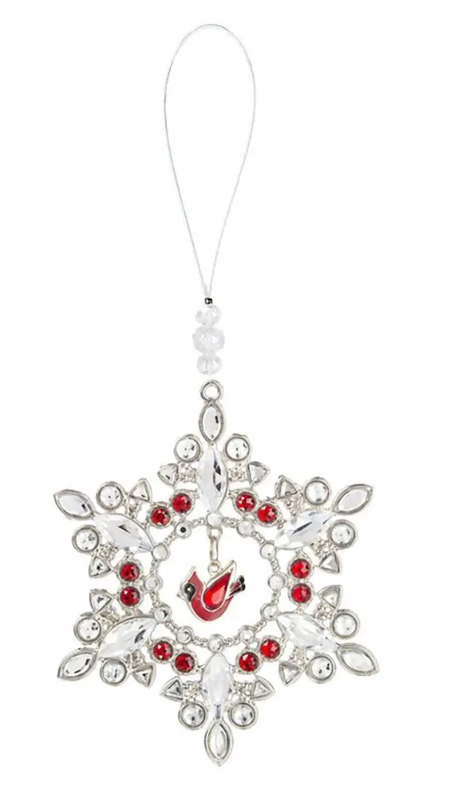 Main image of Ganz (ACRYX-149) Cardinal Snowflake Ornament