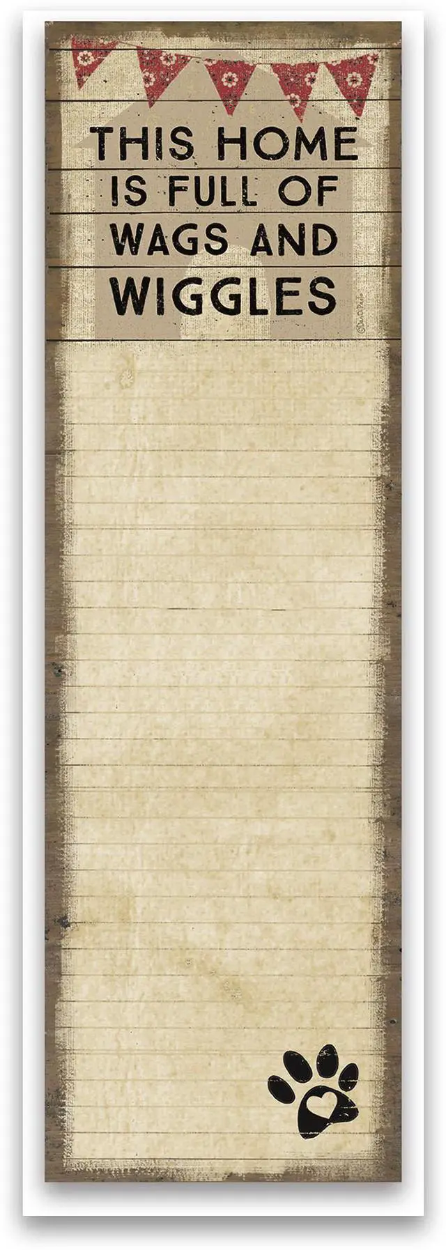 Main image of Primitives by Kathy Magnetic List Notepad -This Home Is Full Of Wags & Wiggles