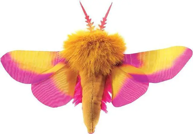 Alt view image 4 of 4 - Folkmanis Mini Rosy Maple Moth Finger Puppet