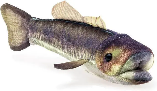 Alt view image 4 of 4 - Folkmanis Mini Largemouth Bass Finger Puppet