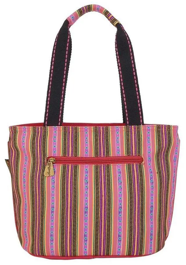 Alt view image 2 of 3 - Sun N Sand Laurel Burch Blossoming Feline Medium Shoulder Tote, 14.5" x 6" x 10"