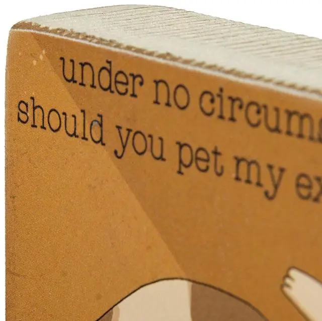 Alt view image 3 of 3 - Primitives by Kathy Block Sign-Cat Under No Circumstances Pet My Exposed Belly