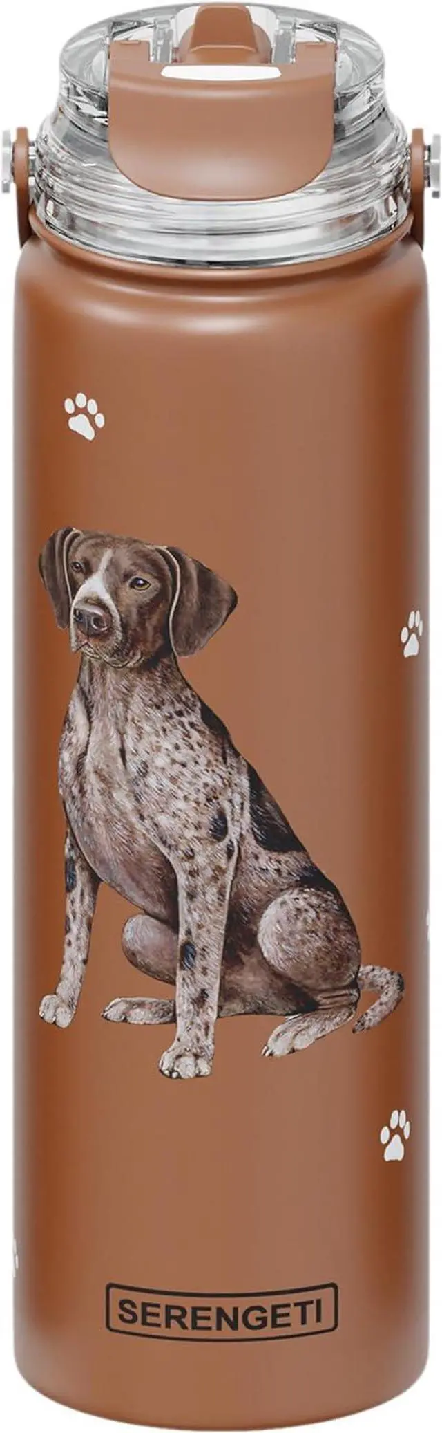 Main image of E&S Pets Stainless Steel Water Bottle 24 Oz., Spill Proof (German Pointer)