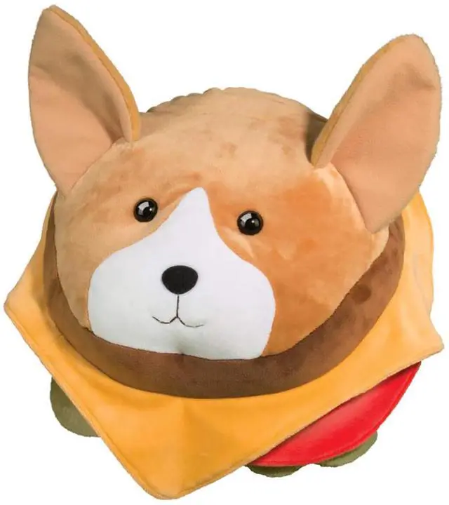 Main image of Douglas Large Corgi Burger Macaroon Plush Stuffed Animal, 10"