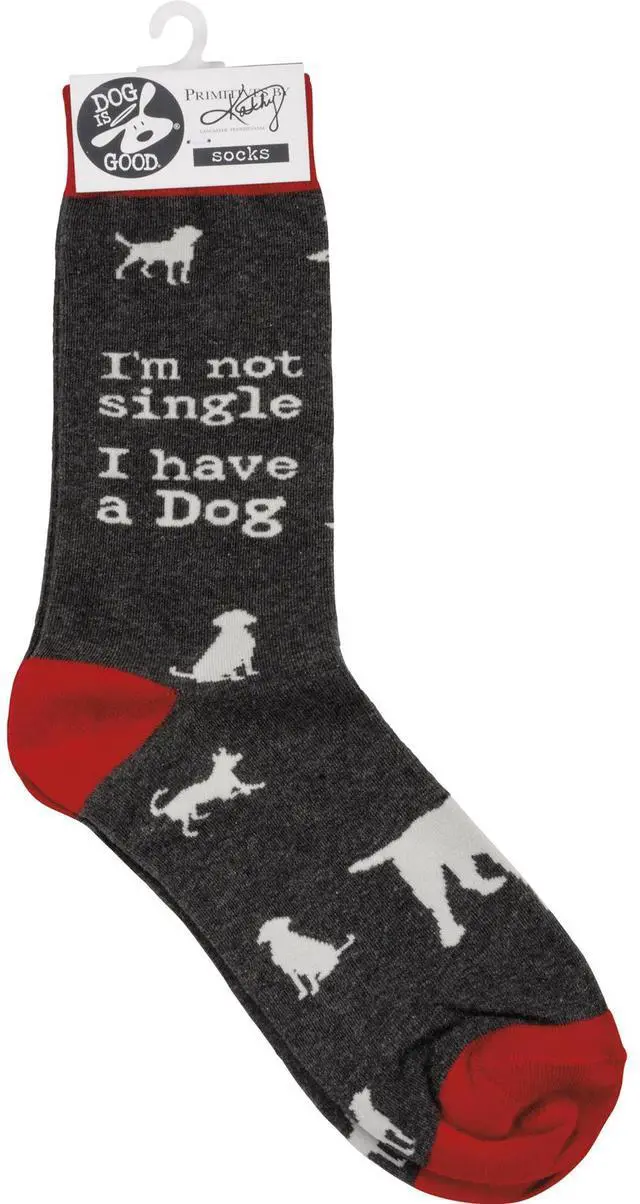 Alt view image 2 of 2 - Primitives by Kathy Socks - I'm Not Single I Have A Dog