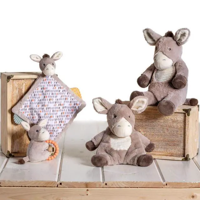 Alt view image 4 of 4 - Mary Meyer Soft Baby Rattle with Soothing Teether Ring, 6", Dusty Donkey