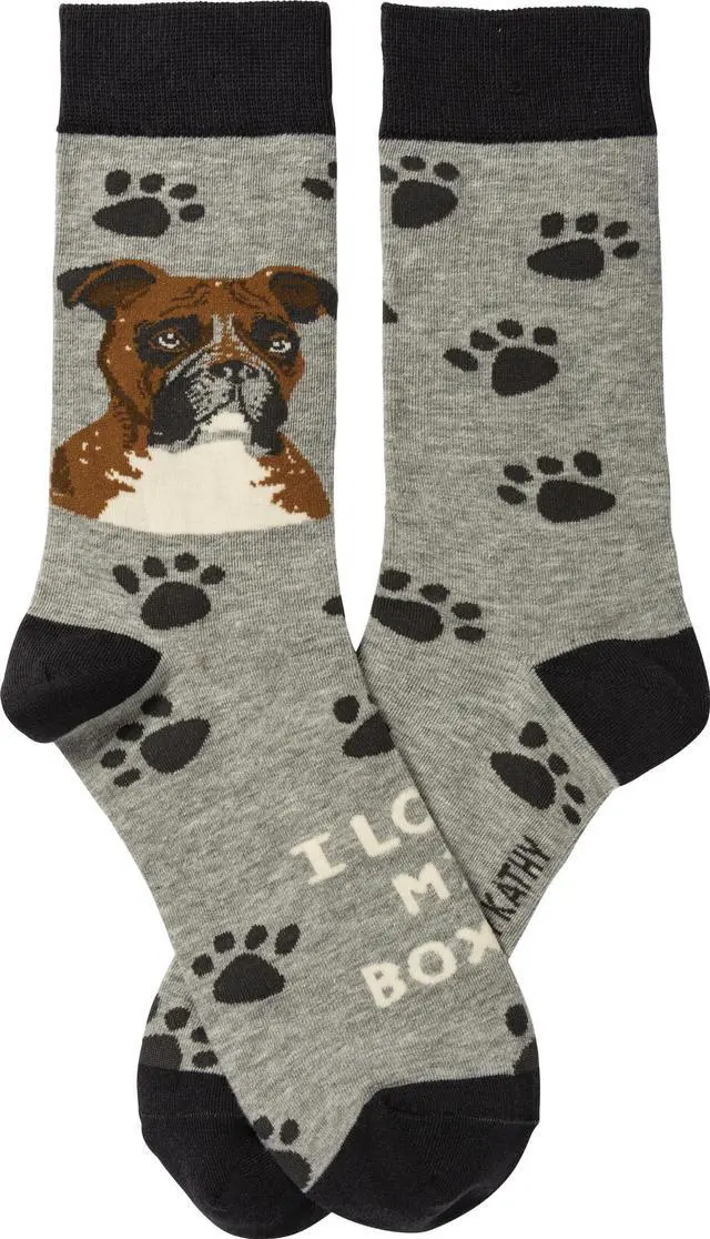 Alt view image 2 of 3 - Primitives By Kathy Socks - I Love My Boxer