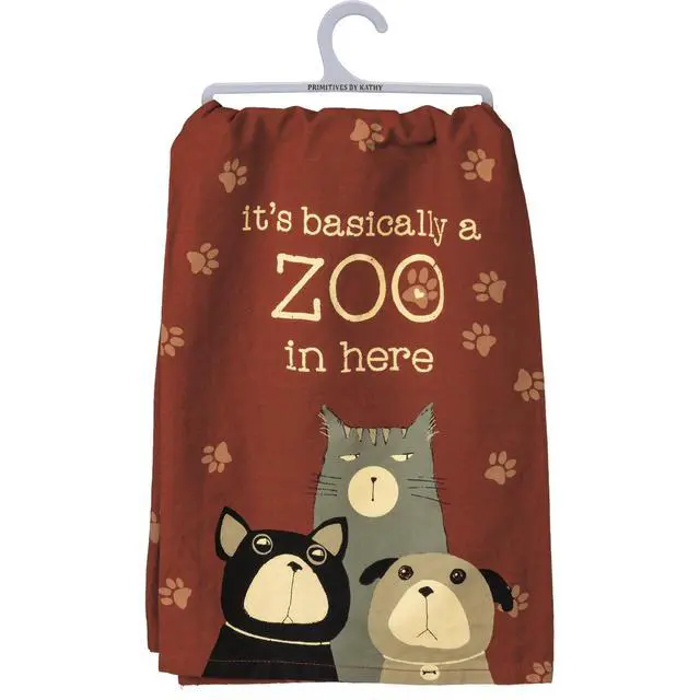 Main image of Primitives by Kathy Dish Towel - It's Basically A Zoo in Here
