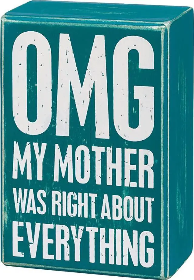 Alt view image 3 of 4 - Primitives by Kathy Omg My Mom Was Right About Everything Sign And Sock Gift Set