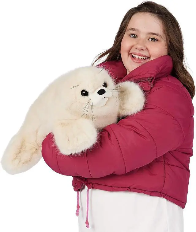 Alt view image 4 of 4 - Folkmanis Harp Seal Pup Hand Puppet