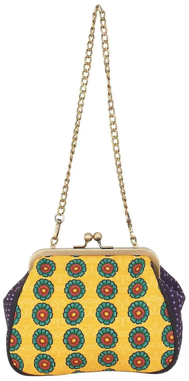 Alt view image 3 of 4 - Laurel Burch Acacia Cat Clasp Purse with Shoulder Strap, 6 x 2.5 x 6