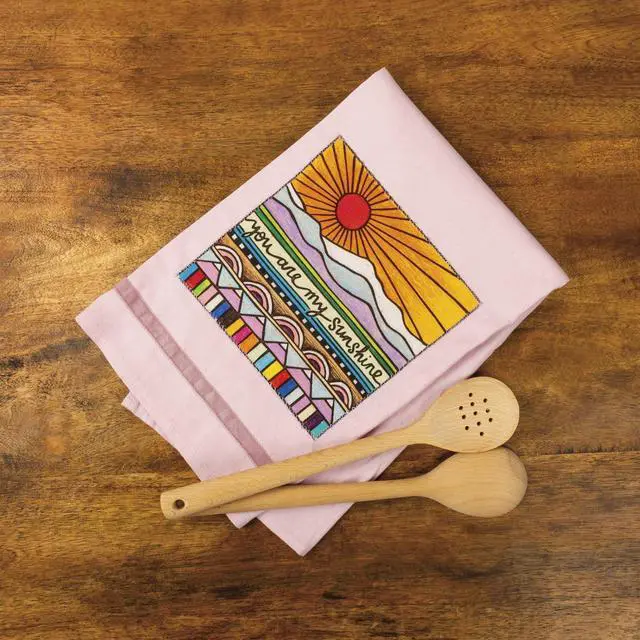Alt view image 2 of 2 - Primitives by Kathy You are My Sunshine Dish Towel
