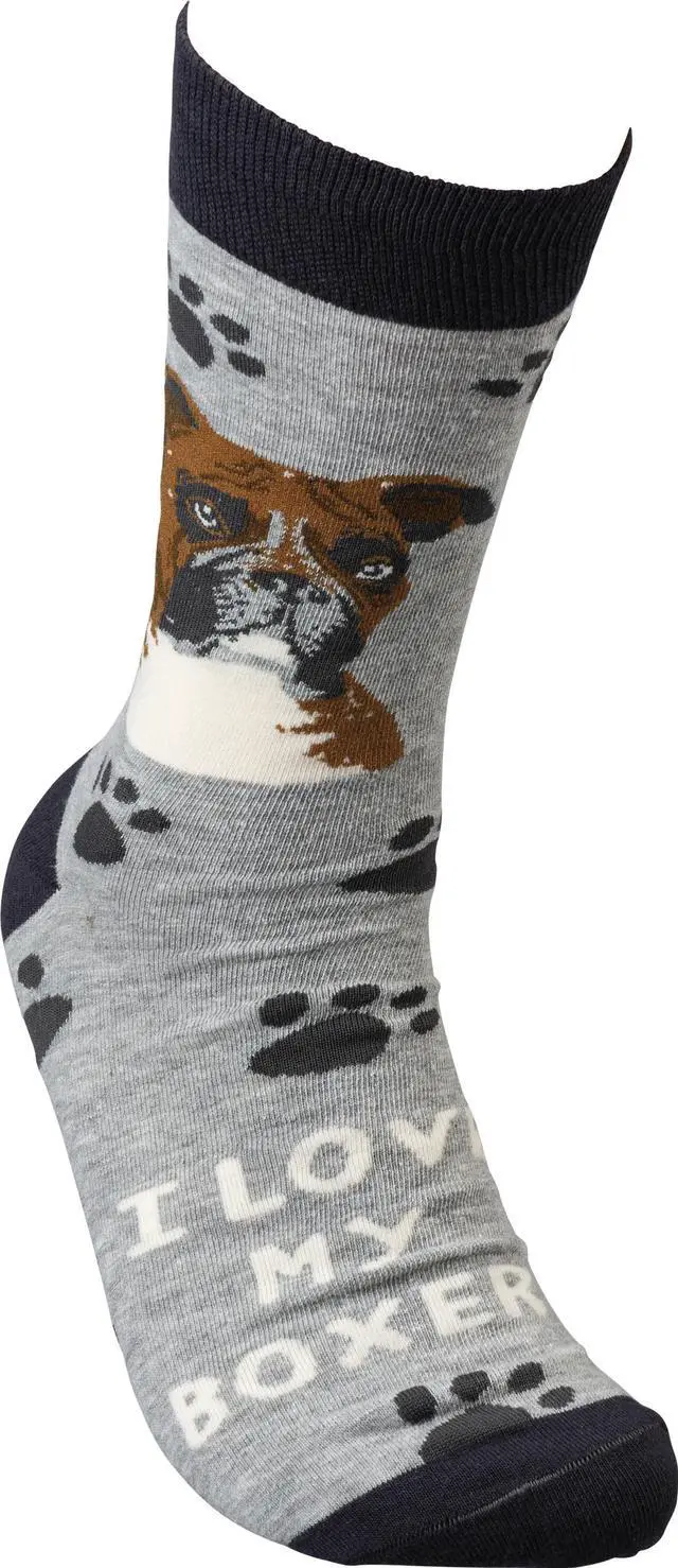 Alt view image 3 of 3 - Primitives By Kathy Socks - I Love My Boxer