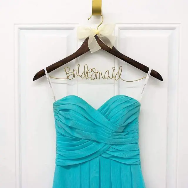 Alt view image 2 of 2 - MSC Mainstreet Collection Bridesmaid Wood Wedding Hanger with Wire Lettering