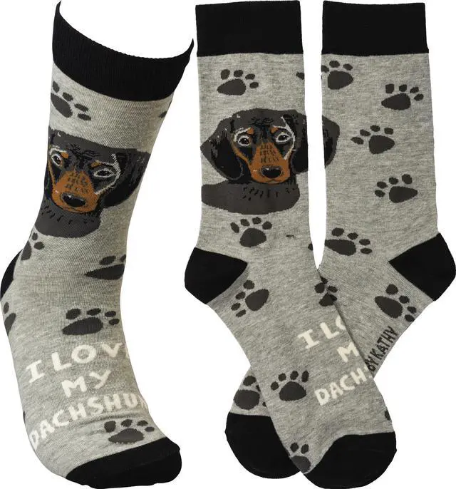 Main image of Primitives By Kathy Socks - I Love My Black Dachshund