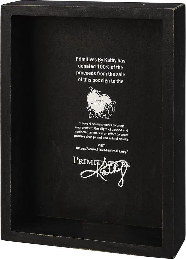 Alt view image 2 of 2 - Primitives by Kathy Box Sign - Rescue Dog Unconditional Love