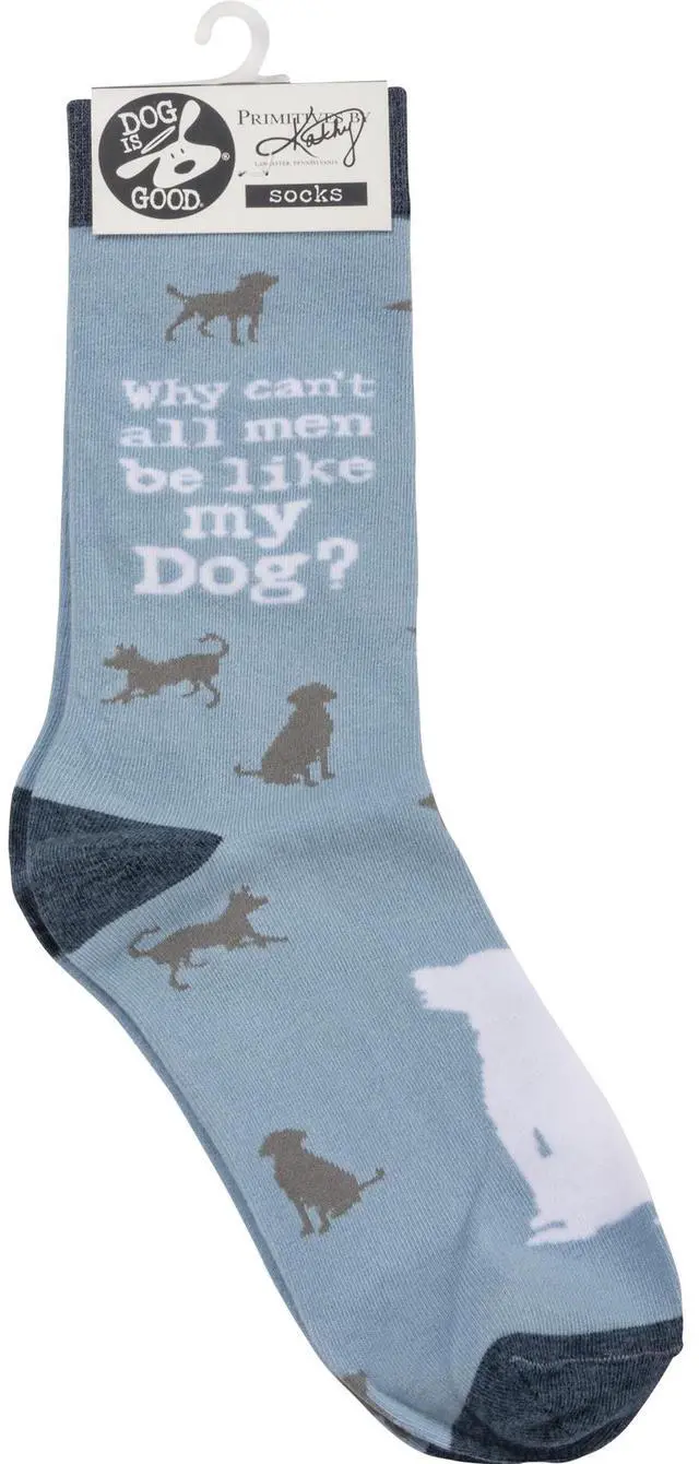 Alt view image 2 of 2 - Primitives by Kathy Socks - Why Can't All Men Be Like My Dog