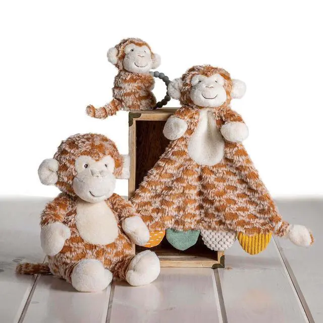 Alt view image 4 of 4 - Mary Meyer Soft Baby Rattle with Soothing Teether Ring, 6-Inches, Afrique Monkey