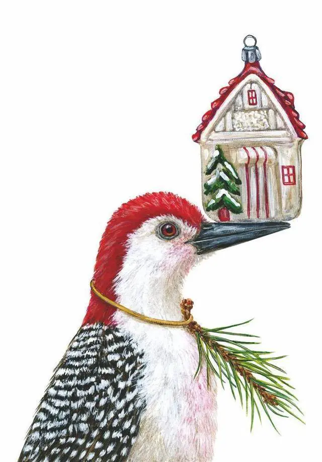Main image of PaperProducts Design Vicki Sawyer Fritz Woodpecker Beverage Napkin, 20 CT
