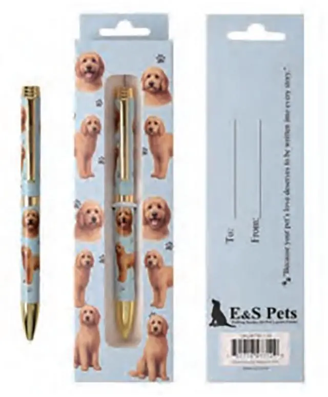 Main image of E&S Pets Refillable Ball Point Pen in Gift Box, Goldendoodle Dog
