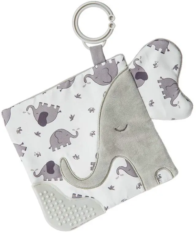 Main image of Mary Meyer Afrique Crinkle Teether Toy with Baby Paper and Squeaker, 6 x 6-Inches, Elephant